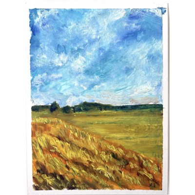 Ukrainian Gold. Wheat Fields — Original Oil Painting